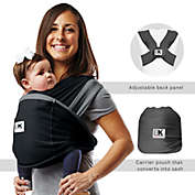 Baby K&#39;tan Pre-Wrapped Ready To Wear Baby Carrier  Active Oasis Black & Grey XS