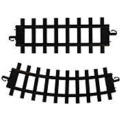 Northlight Club Pack of 12 Black Replacement Train Set Track Pieces 10"