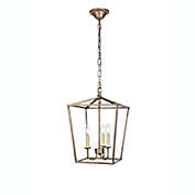 Elegant Lighting Maddox Collection 3 Light Pendant Lamp in Vintage Silver Finish - 12.5"D x 18.25"H