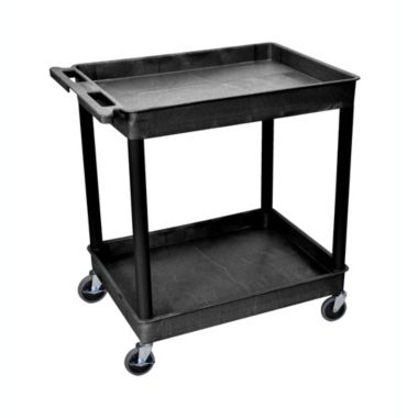 Luxor TC11-B - Large Tub Cart - Two Shelves. View a larger version of this product image.