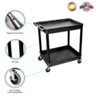 Alternate image 2 for Luxor TC11-B - Large Tub Cart - Two Shelves