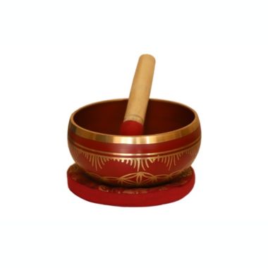 Cottage Handicraft, Mooldhara Chakra - Red Singing Bowl with free Elephant Gift. View a larger version of this product image.