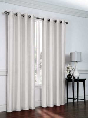 FAUX SILK  Window Treatments Curtains Drape GROMMETS 63" 84" 108" RUST 