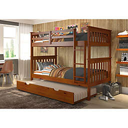 Donco Trading  Twin/Twin Mission Bunk Bed W/Twin Trundle