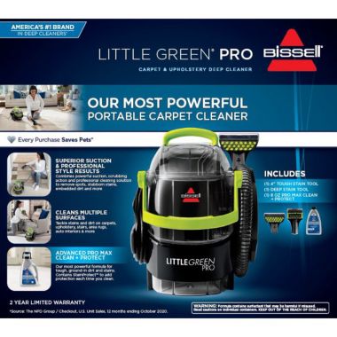 BISSELL Little Green Pro Portable Carpet Cleaner. View a larger version of this product image.