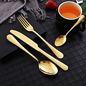 Kitcheniva 24-Pieces Gold Stainless Steel Cutlery Set Tableware Service for 6
