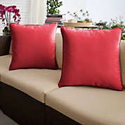 Outdoor Living and Style Set of 2 Crimson Red Sunbrella Outdoor Pillow 18"