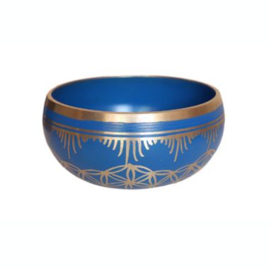 Cottage Handicraft, Ajna Chakra - Indigo coloured Tibetan Singing Bowl with free Elephant Gift. View a larger version of this product image.