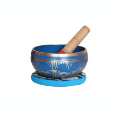 Cottage Handicraft, Ajna Chakra - Indigo coloured Tibetan Singing Bowl with free Elephant Gift. View a larger version of this product image.