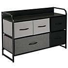 Alternate image 0 for mDesign Wide Dresser Storage Chest, 5 Fabric Drawers