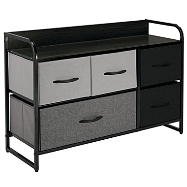 mDesign Wide Dresser Storage Chest, 5 Fabric Drawers. View a larger version of this product image.