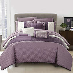 Chic Home Karras Quilted Embroidered Design Bed In A Bag Sheets 10 Pieces Comforter Decorative Pillows & Shams - Queen 90