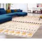 Alternate image 1 for Chaudhary Living 7.75' x 10' Off White and Gray Geometric Rectangular Area Throw Rug