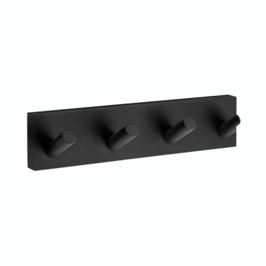 Smedbo House Quad Hook Matte Black. View a larger version of this product image.