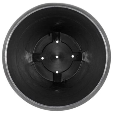 Garden Elements Outdoor Diamond Banded Plastic Planter, Silver, 14.75". View a larger version of this product image.