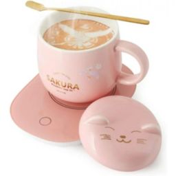Infinity Merch 55° Coffee Cup Warmer with Intelligent Induction Function in Pink