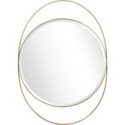 Camden Isle Home Traditional Decorative Wall Mounted Sonya Accent Mirror - 27.5"W x 39"H, Clear