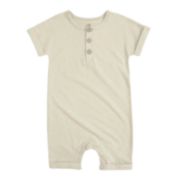 minimalist bb Organic Neutral Romper in Natural Undyed Cotton