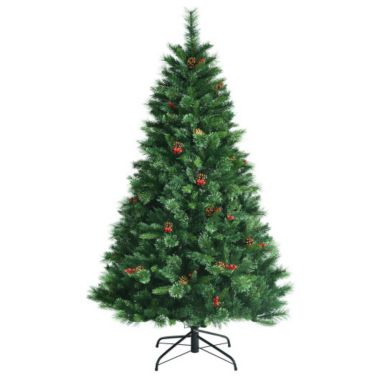 Costway 6 Feet Pre-Lit Christmas Spruce Tree with 790 Tips and 350 Lights. View a larger version of this product image.