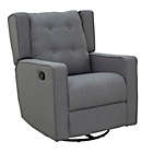 Alternate image 0 for HOMCOM Wingback Recliner Chair Manual Rocking Sofa 360° Swivel Glider with Button Tufted, Padded Seat, Single Home Theater Seating for Living Room Bedroom, Grey