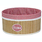 Kitcheniva Bamboo Laundry Hamper Bamboo Clothes Bin Round Storage Basket