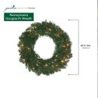 Alternate image 2 for Garden Elements Diameter Douglas Fir Electrical Christmas Wreath, Clear Lights, 60"