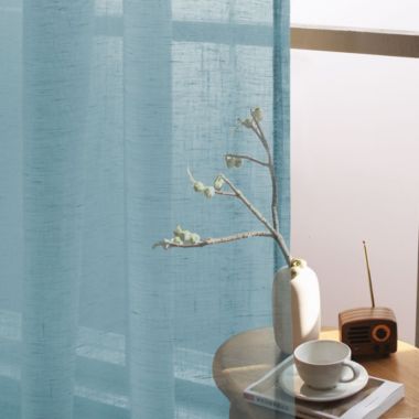Natural Linen Semi Sheer Curtains 2 Panels. View a larger version of this product image.