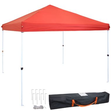 Sunnydaze Standard Pop Up Canopy with Carry Bag - 12' x 12' - Red. View a larger version of this product image.