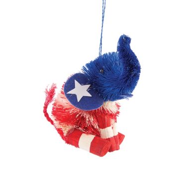 Gallerie II Elephant July 4th Tree Ornament. View a larger version of this product image.