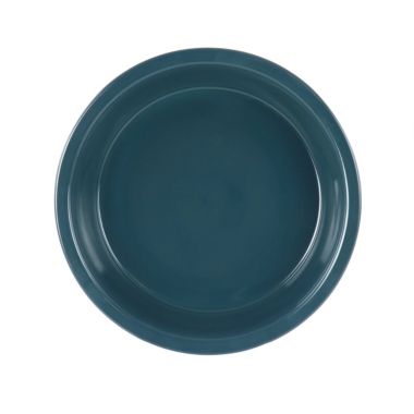 10 Inch Wax Relief Stoneware Tierra Pie Dish in Blue. View a larger version of this product image.