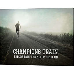 Metaverse Art Champions Train Man Black and White by Sports Mania 20-Inch x 16-Inch Canvas Wall Art