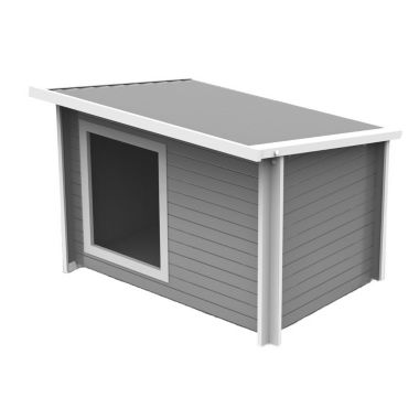 New Age Pet ECOFLEX Rustic Lodge Dog House - Jumbo - Gray. View a larger version of this product image.