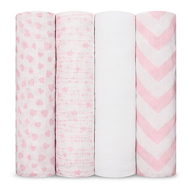 Muslin Swaddle Blankets Neutral Receiving Blanket for Boys and Girls by Comfy Cubs (Pink). View a larger version of this product image.