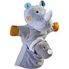Alternate image 1 for HABA Rhino With Baby Calf - Hand Puppet and Finger Puppet 2 Pc Set