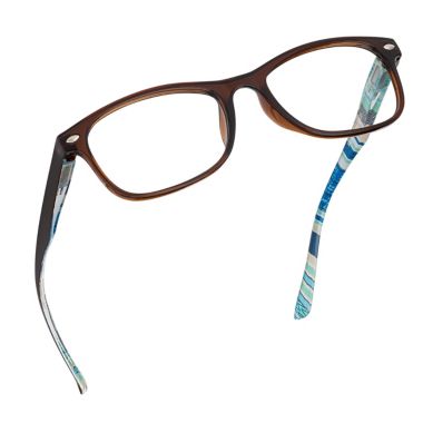Blue-Light-Blocking-Reading-Glasses-Brown-Blue-2-00-Magnification-Computer-Glasses. View a larger version of this product image.