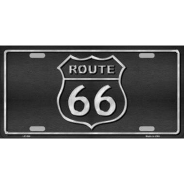 Smart Blonde US Route 66 Shield Black Novelty Vanity Metal License Plate Tag Sign. View a larger version of this product image.