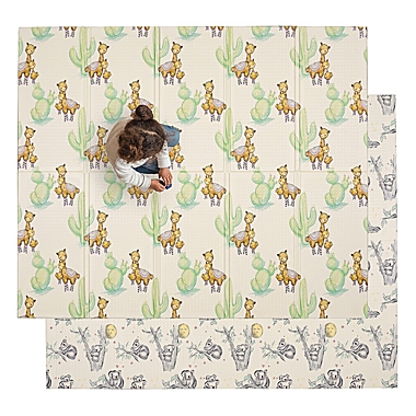 JumpOff Jo Foam Padded Play Mat for Infants, Babies, Toddlers Play & Tummy Time, Foldable and Waterproof, Large, 70&quot; x 59&quot;, Llama Koala. View a larger version of this product image.