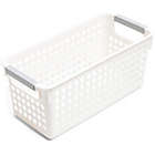 Alternate image 2 for Farmlyn Creek Plastic Storage Baskets, White Nesting Bin Containers with Grey Handles (4 Pack)