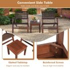Alternate image 1 for Costway 3 Pieces Outdoor Wooden Patio Rattan Furniture Set