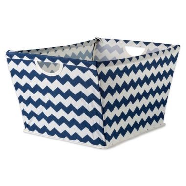 DII Chevron Fabric Collapsible Storage Bin with Metal Frame. View a larger version of this product image.