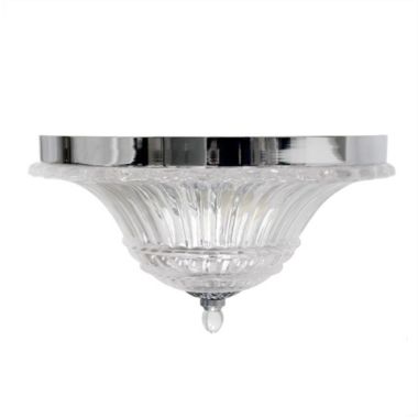 Lalia Home Blossom 2 Light Glass Ceiling Flush Mount, Chrome. View a larger version of this product image.