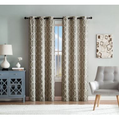 Kate Aurora Royal Living 2 Pack Venetian Semi Sheer Lattice Grommet Top Curtain Panels - Taupe. View a larger version of this product image.