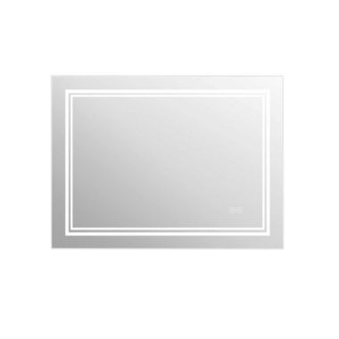 Vyaya Victoria 48 in. W x 36 in. H Rectangular Frameless Anti-Fog Wall Bathroom LED Vanity Mirror in Silver. View a larger version of this product image.