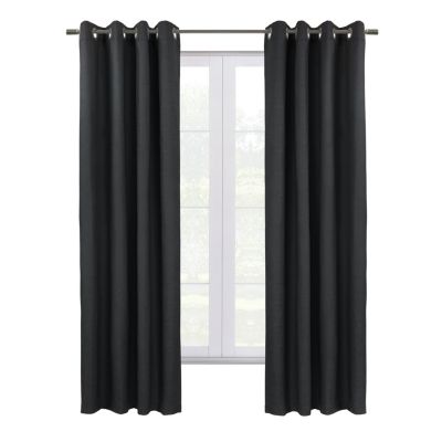 Ashton 95" Grommet Top Room Darkening Window Curtain Panel In Platinum 