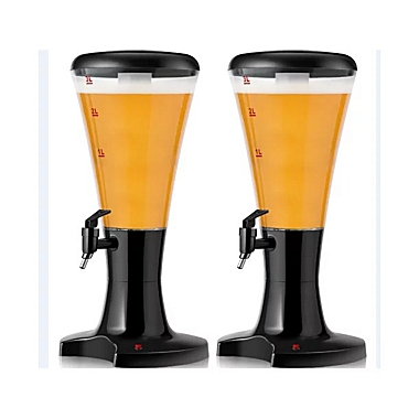 Costway Set of 2 3L Cold Draft Beer Tower Dispenser w/LED Lights. View a larger version of this product image.
