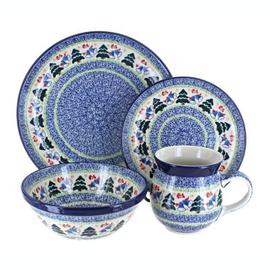 Blue Rose Polish Pottery Ceramika Artystyczna Dinnerware (4 PC). View a larger version of this product image.