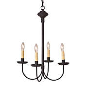 Irvins Country Tinware Irvin&#39;s Country Tinware 4-Arm Grandview Chandelier with Ecru Sleeves