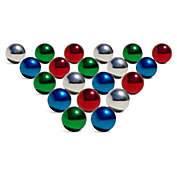 Botabee 20 Multi-Colored 1/2&quot; Chrome Steel Balls For Gravitrax Marble Run High-Visibili