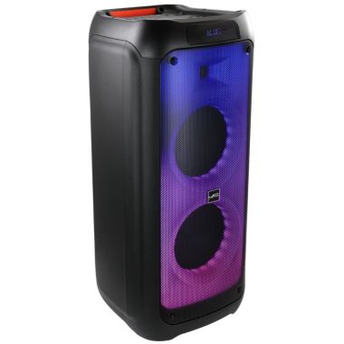 beFree Sound 2 x 8" Wireless Rechargeable Bluetooth Party Speaker with LED Illuminating Lights. View a larger version of this product image.