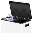 Alternate image 2 for ToiletTree Products 16 Gallon White Stainless Steel Step Garbage Bin with Soft Close Lid